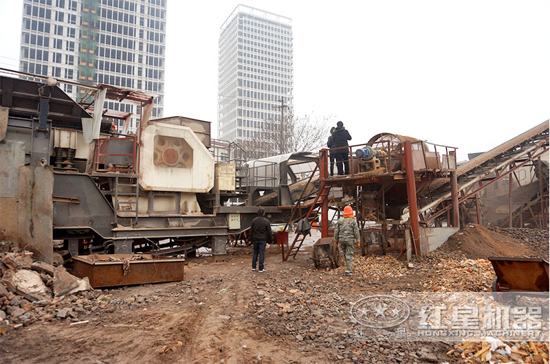 红星客户建筑垃圾处理现场