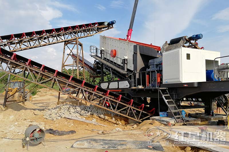 移动式建筑垃圾破碎机配置圆锥破